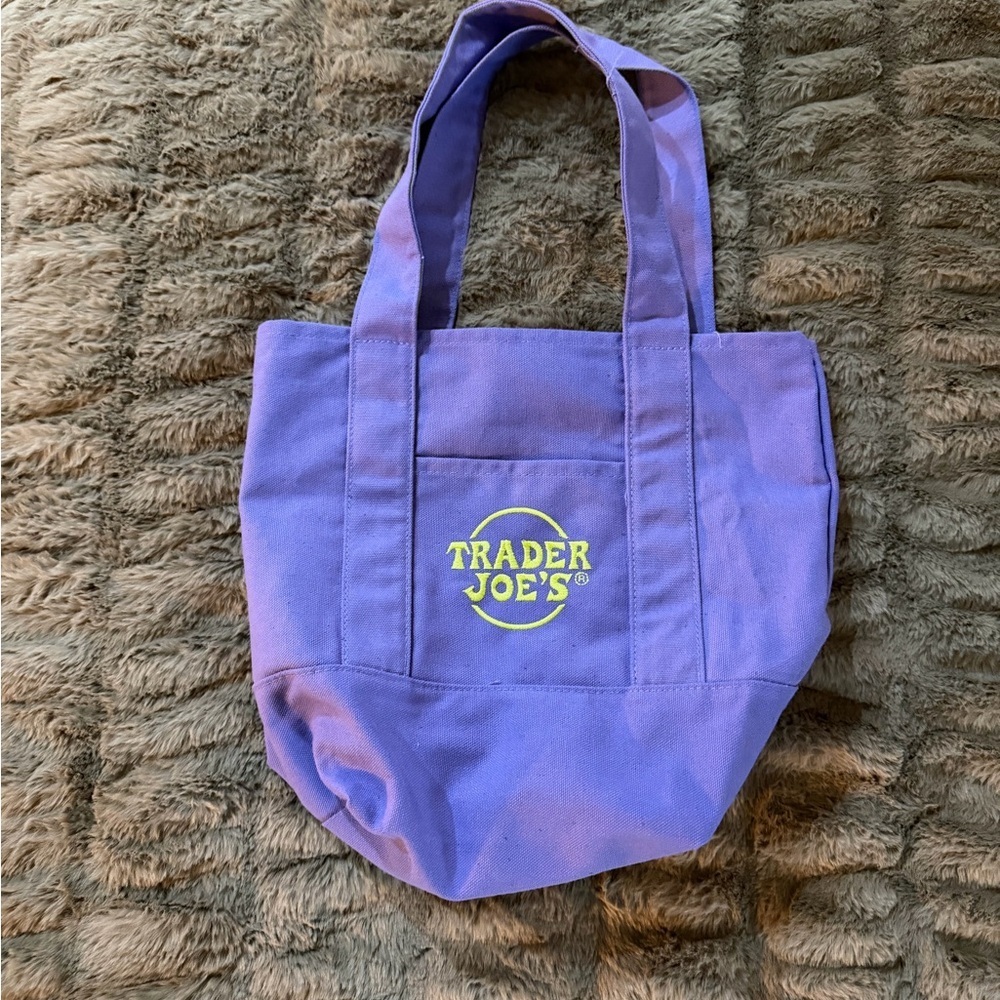 Trader Joe's Purple Tote Bag, EUC, washable.